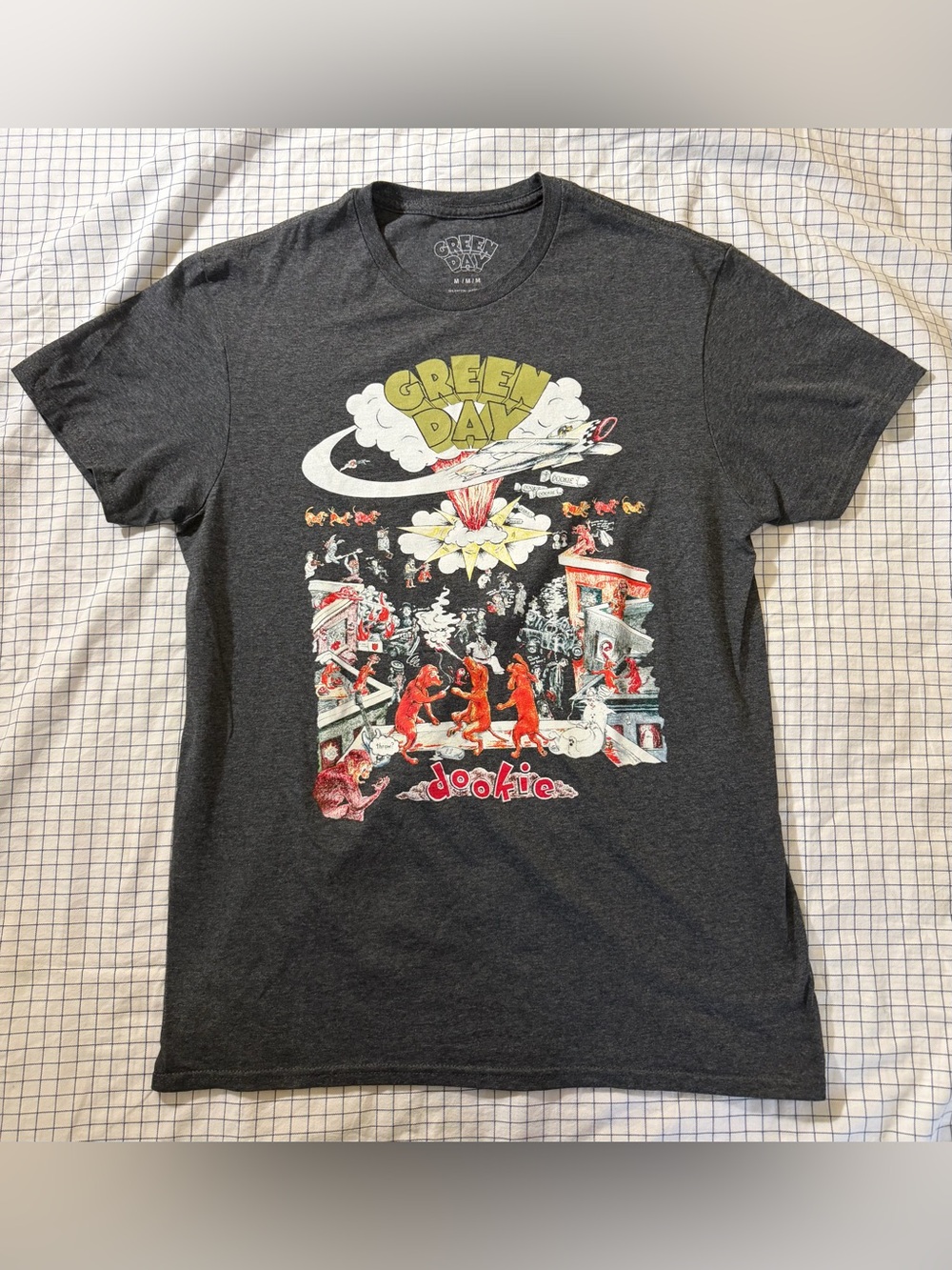 Green Day - Dookie Album Graphic Band Tee - Men’s Charcoal T-Shirt